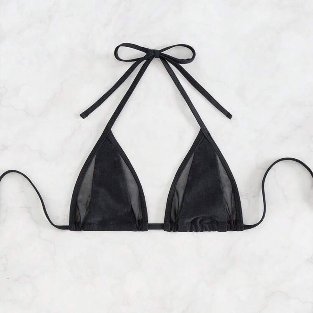 Black Triangle Bikini Top